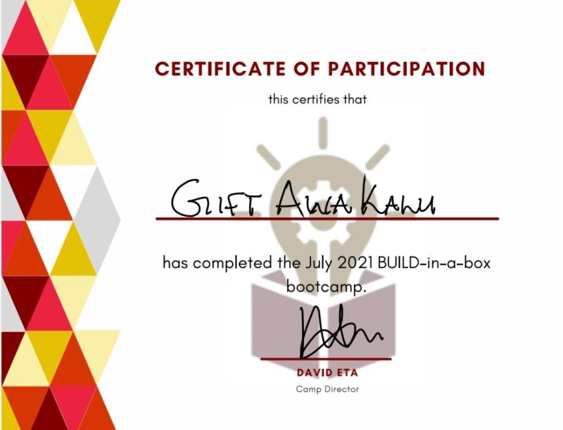 BUILD-in-a-box bootcamp